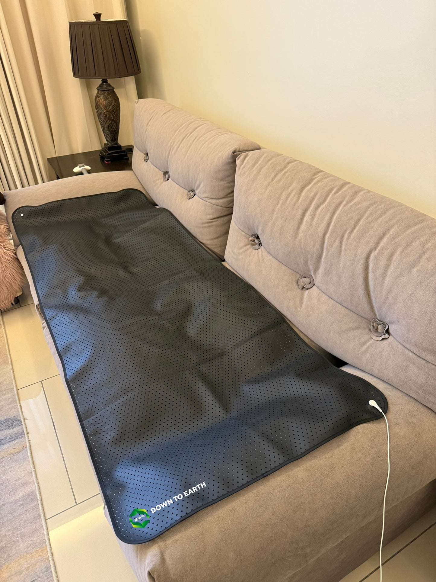 Grounded leather cover